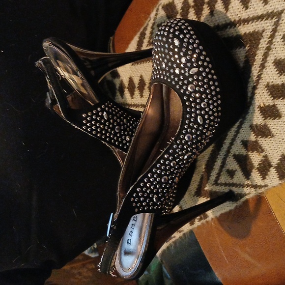 Black bling high heels - Picture 5 of 8